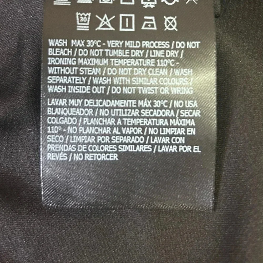 🖤”Guess” Women’s Black Mid Length Military Style Belted Jacket Size XS💛 - Picture 15 of 16